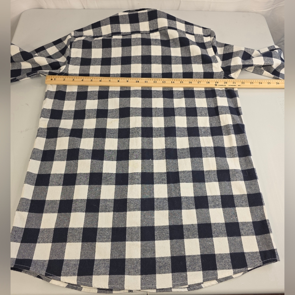 Minnesota Twins Checkered Button-Up Plaid Shirt Blue White Size Medium AB-2489 - Picture 5 of 8
